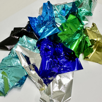 Blattmetall Flakes in Blau Mix 1g-90ml